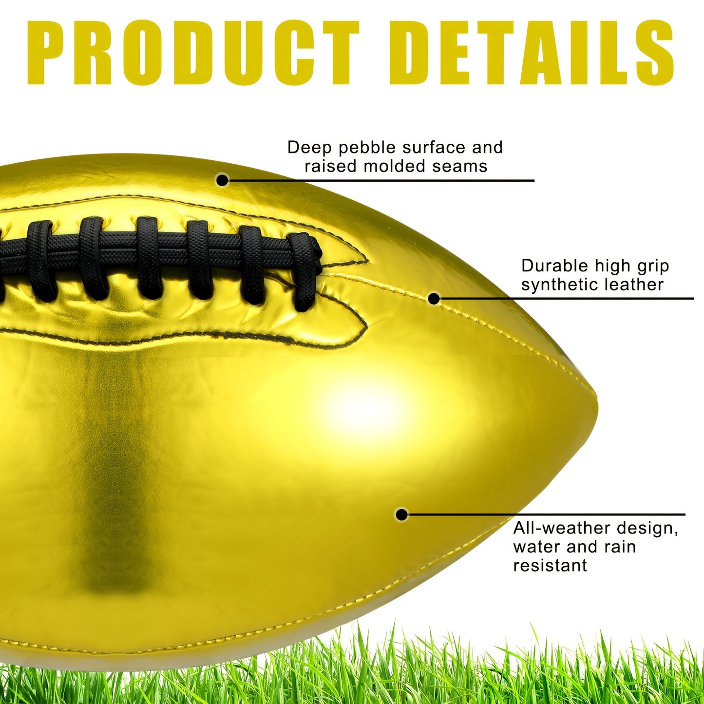 2pcs Autograph Football Basketball Blank Official Size |, Yellow, Includes 2 Stands, 2 Signature Pens, 1 Pump for Fantasy Trophy Anniversary Birthday Graduation