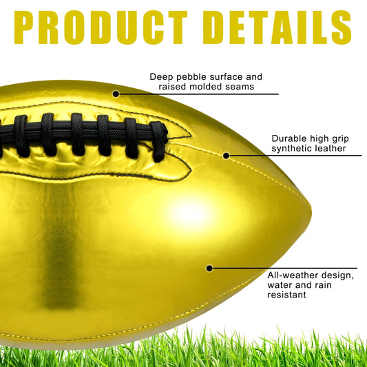 2pcs Autograph Football Basketball Blank Official Size |, Yellow, Includes 2 Stands, 2 Signature Pens, 1 Pump for Fantasy Trophy Anniversary Birthday Graduation