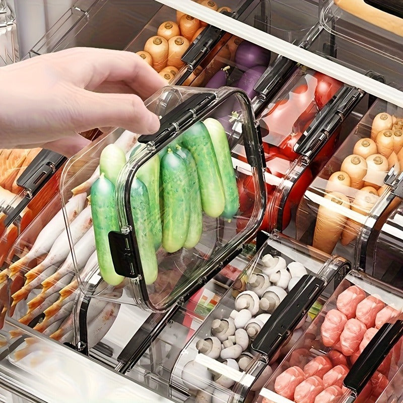 16/24pcs (16oz/27oz/34oz) Large-capacity Refrigerator Storage Containers, Made of High-transparency Food-grade PET Material, Suitable for Refrigerator and Organization.
