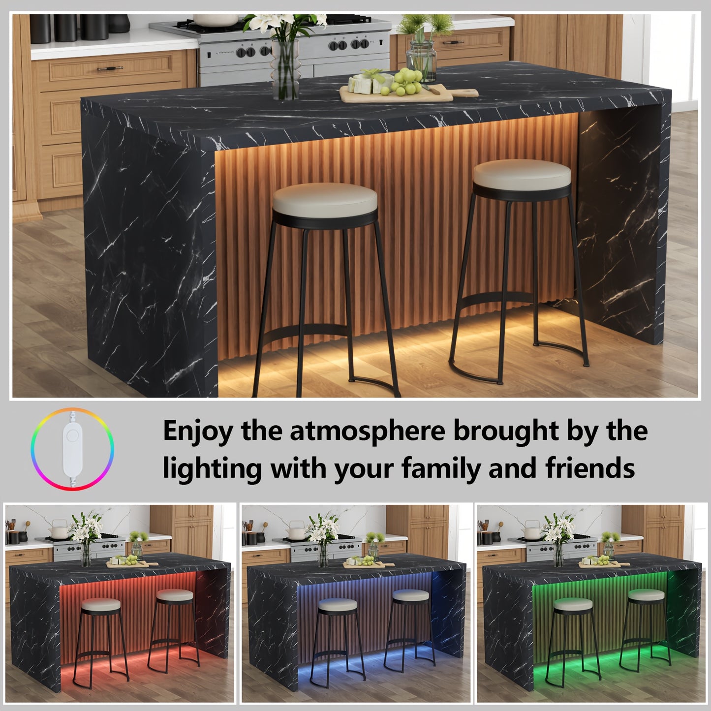 Spacious Faux Marble Dining Table Suitable for 4 to 6 Individuals, Measuring 63 Inches, Featuring a Contemporary Striped Marble Design with a Grill Pattern, Perfect for The Dining Or Living Area, And Easy to Assemble.