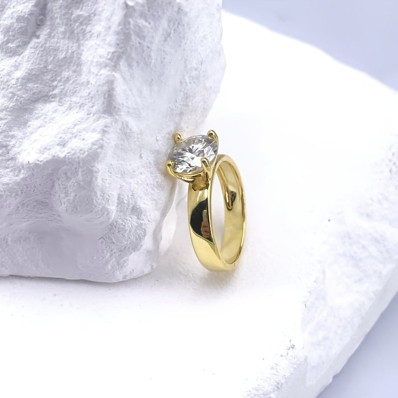 925 Silver 2 Carat Moissanite Women'S Wedding Ring, Simple And Generous Classic, Suitable For Daily Wear And Christmas Halloween Thanksgiving Wedding Party Gifts, Gift With Gift Box About 2g