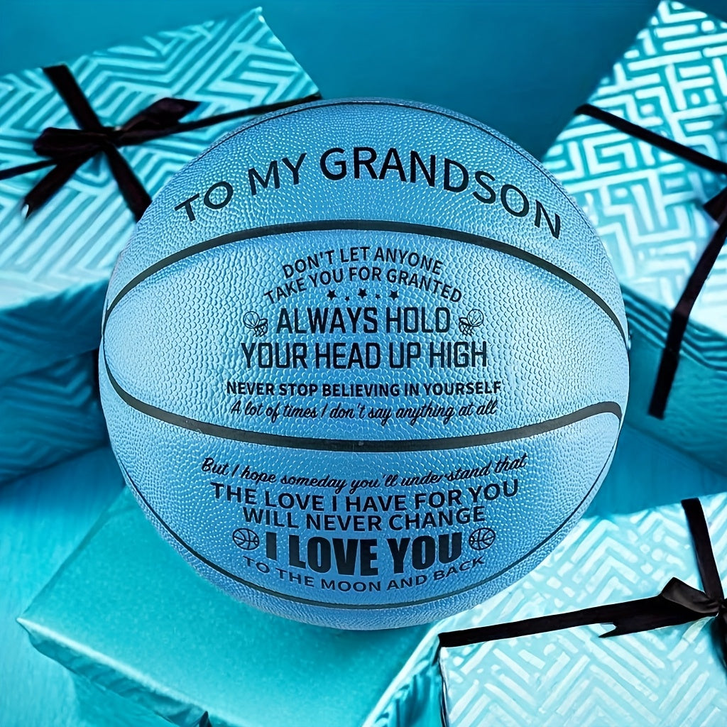 Basketball | Perfect Christmas Birthday Gift for Daughter, Grandson, Nephew, Niece - You Never Lose, Faux Leather, Mixed Color