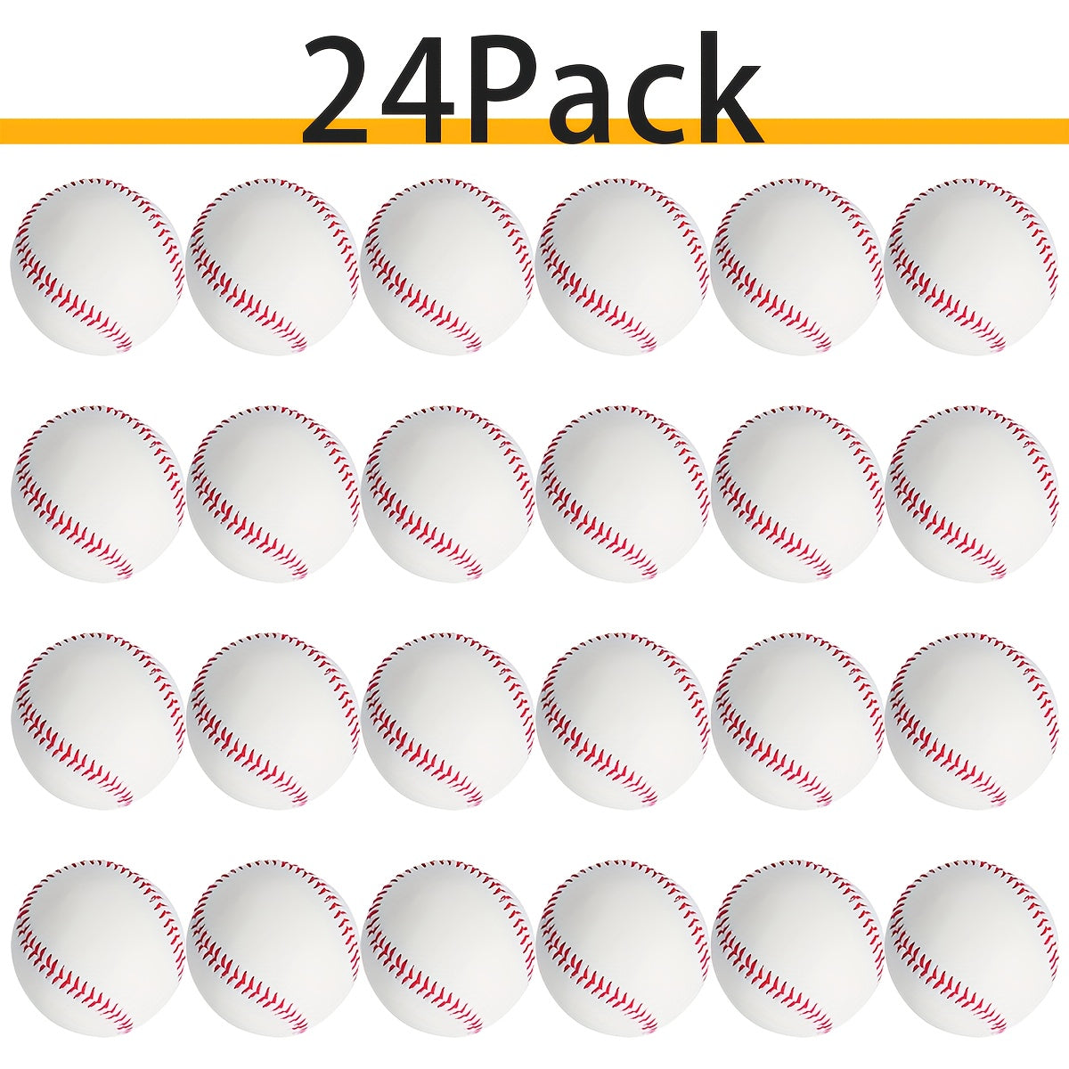 24 Package Of Baseballs, Unmarked. 9-inch Practice Baseballs, for Training And Practice, Suitable for League Games, Pitching, Batting, Hitting, Soft Throwing, Defense, Autographs, Gifts. Perfect for Batting And Pitching Pract