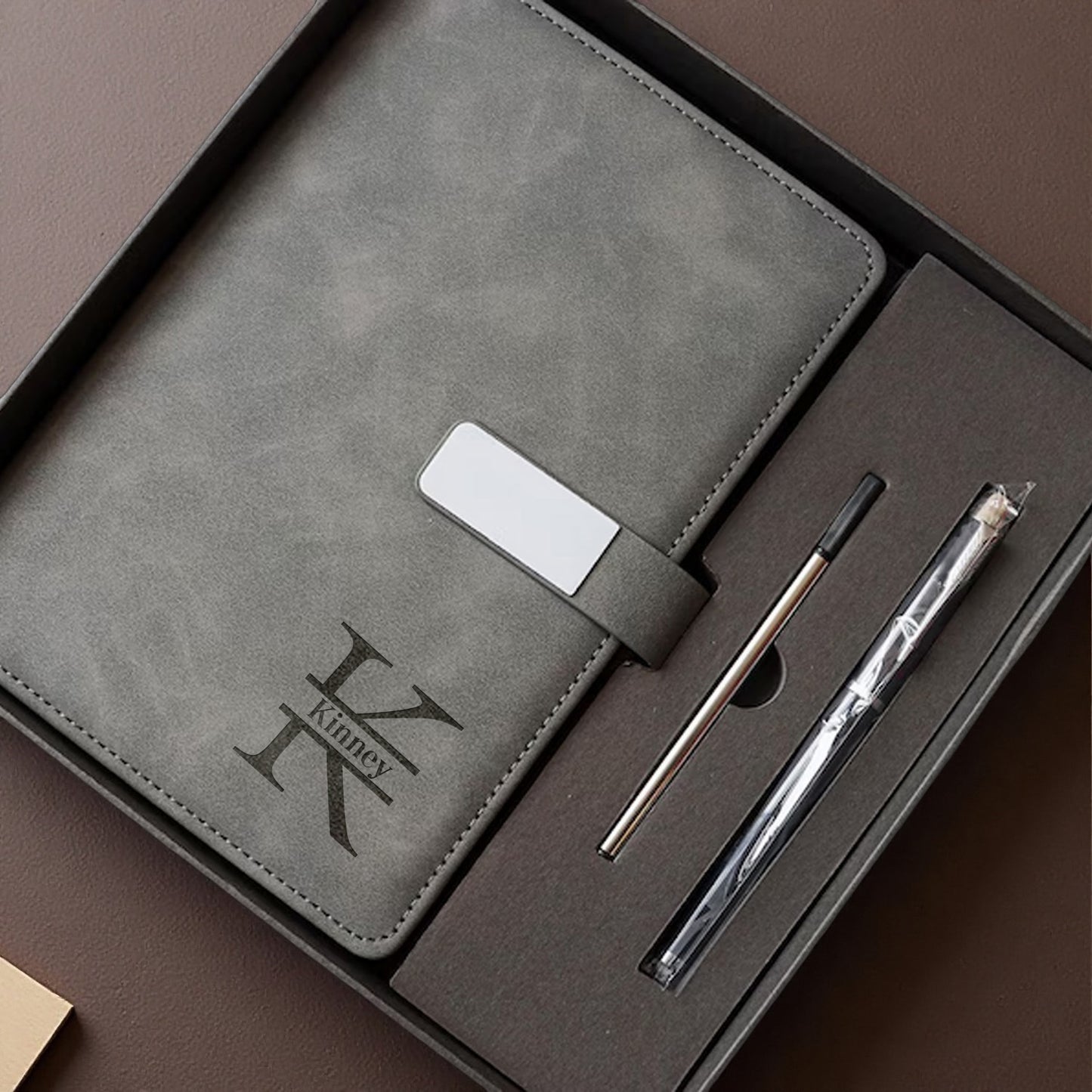 1pc Personalized Notebook Gift Box | A-Z Engraving Available | Practical Stationery Gift for College Students & Office Workers | Easter Basket Stuffers | Easter Gifts