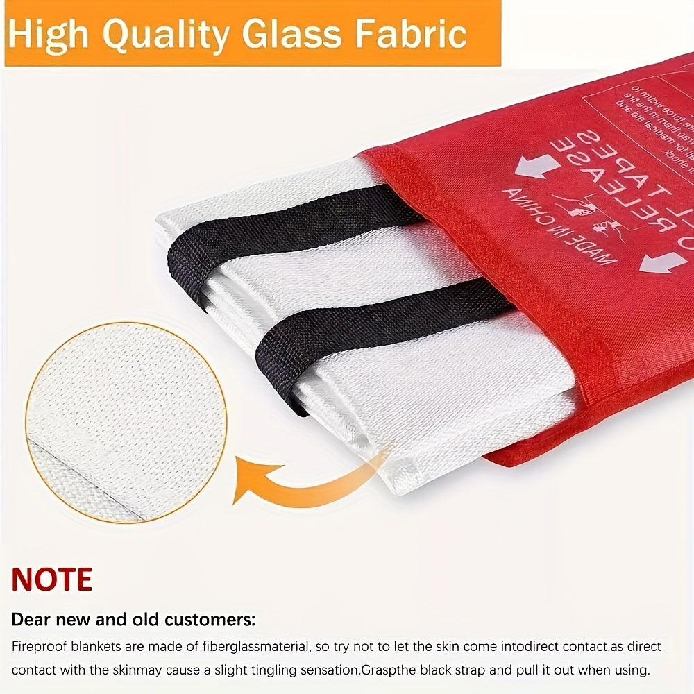 Fiberglass Emergency Fire Blankets Protection For Home, Kitchen, Camping, Heat Resistant, Flame Retardant