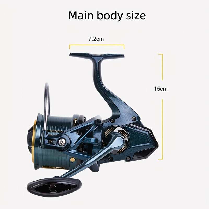 Heavy-Duty Saltwater Spinning Fishing Reel 12000/14000 - 17+1BB & 6+1 Bearing System, 4.8:1 Gear Ratio, 44 Lbs Brake Drag - Casting for Monster Fish Suitable for Sea Fishing, Lake Fishing - Ideal for Anglers ()