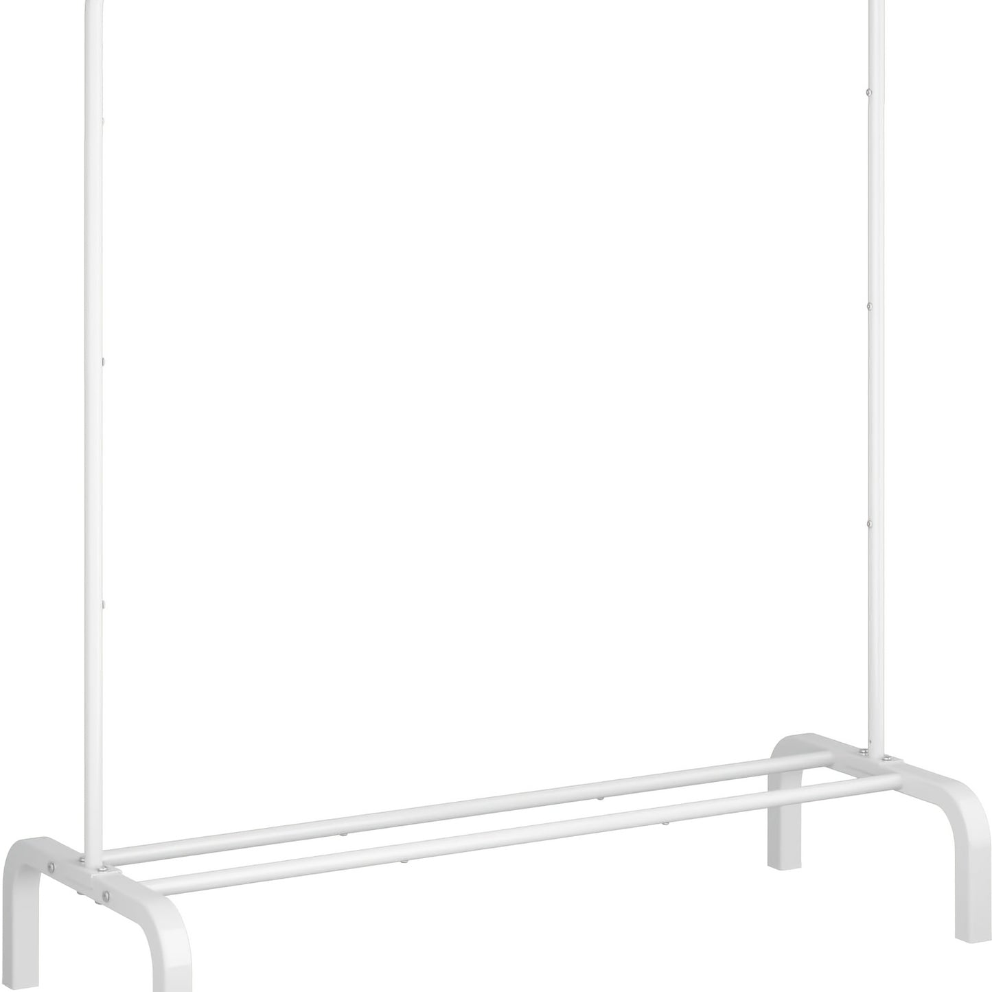 Heavy-Duty Alloy Clothing Rack with Bottom Shelf - Freestanding Garment Rack Suitable for Shirts, Jeans, Coats - Heavy-Duty Clothes Hanger with Storage Shelf, Retail/Commercial/ Use, Easy Assembly, Space-Saving Design