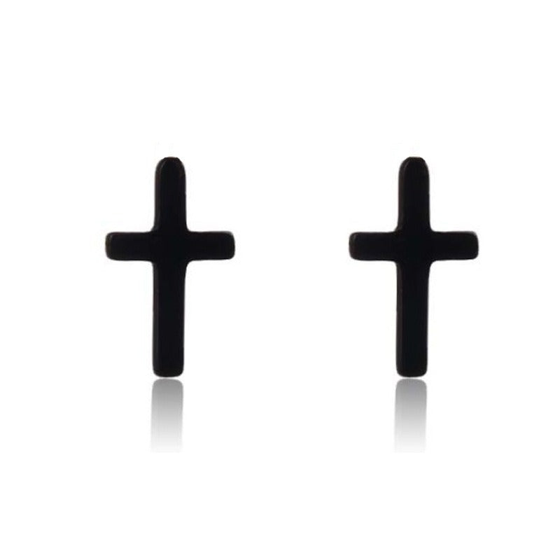 European and American love cross earrings, simple earrings, earrings, personality, versatile and advanced sense, Good Quality Small Cross Earrings, Earring Cross, Golden Cross Earrings, Long Cross Earrings, Hoop Cross Earring