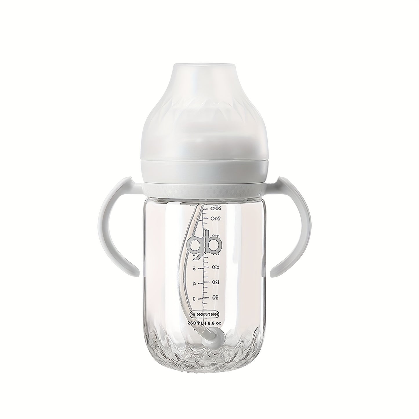 gb Platinum Series Baby Bottle - BPA-Free Glass Bottle with Simulated Breastfeeding Design, Wide-Neck for Easy Cleaning, Dishwasher & Heat Resistant, 3 Sizes (4oz/6oz/8.8oz) - Safe for, Ideal for Breastfeeding Moms & Bottle F