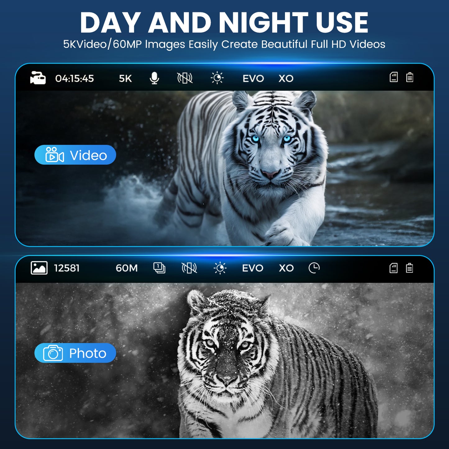 INSKAM Binocular Infrared Digital Night Vision Device, 4.5-Inch IPS Screen, 10X Digital Magnification, USB/ Battery Dual Power Supply, Portable Handheld Night Vision Device, Suitable for Outdoor Observation, Hiking, Camping,