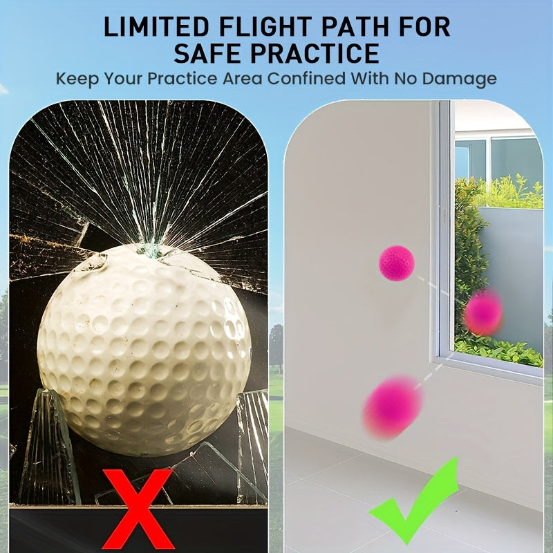 FINGER TEN Foam Golf Balls Practice Balls with Bucket 50 Pack Realistic Feel And Flight Sport Training for Indoor Or Outdoor Backyard Golf Training