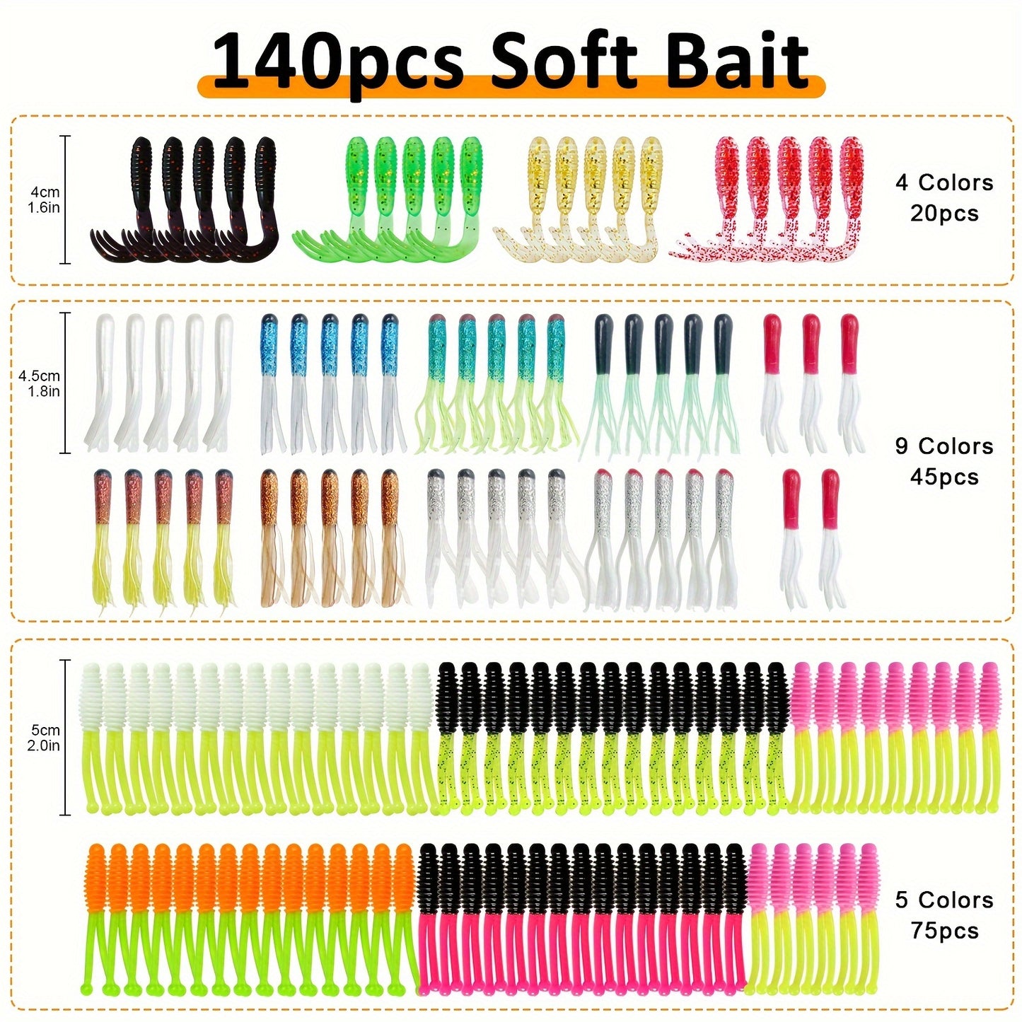 228pcs Crappie Lures Kit With Soft Plastic Paddle Tail, Tube Jig Heads, Split Shots, Peg Floats Crappie Lures Jigs Accessories For Crappie Trout Bass Walleye