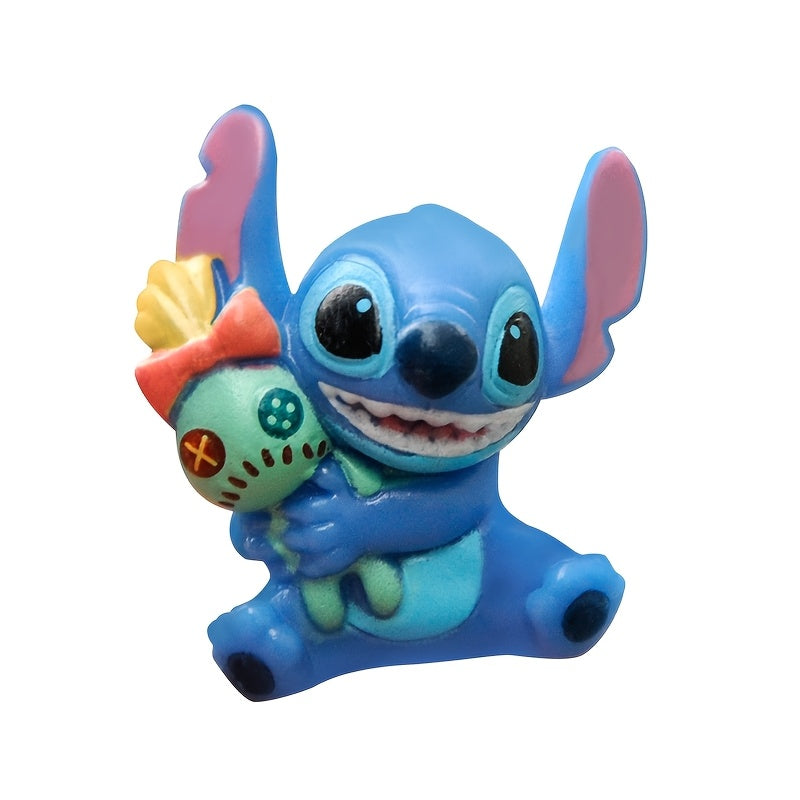 6 Stitch Mini Statues Set, PVC Collectible Action Figures, Suitable for Home Decoration And Party Gifts, Suitable for 18 Years And Above, Room Decoration