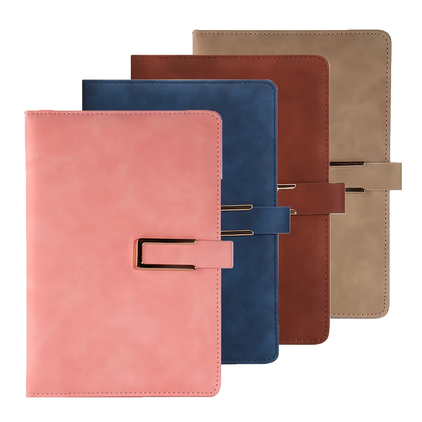 4 PACK A5/ B5 Leather Hardcover Notebook, Lined Notebook 80 GSM Thick Durable Paper for School Office Business Use, Back to School Season Supplie, Christmas Birthday Gift