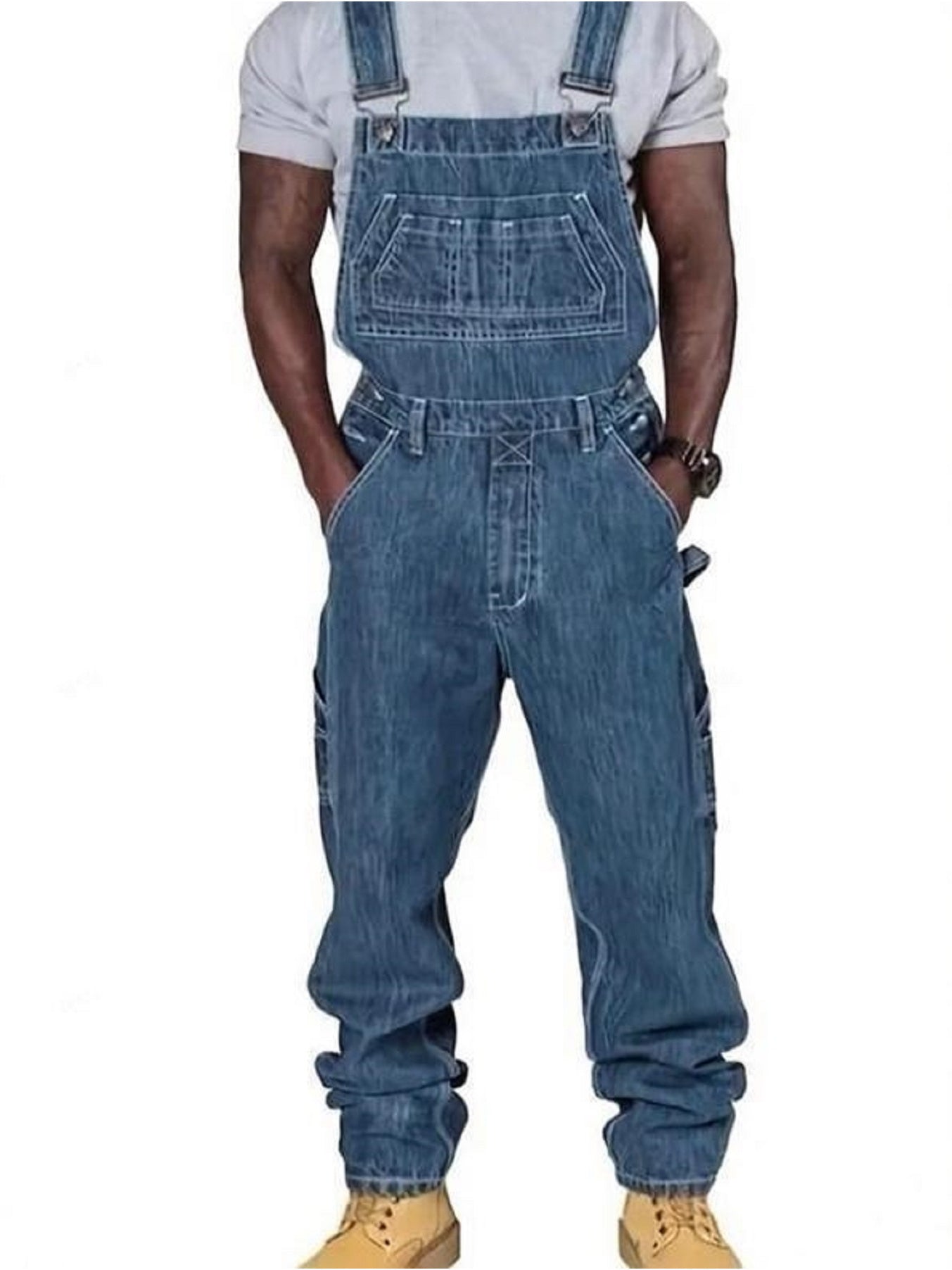 Men's Non-Stretchy Handsome Straight Leg Jeans Mid-Rise& High-Rise Classic Washed Finish Stylish Design Soft Comfortable Machine-Washable Fabric All-Season Wear for Street Style& Casual Workwear Overalls Denim Pants