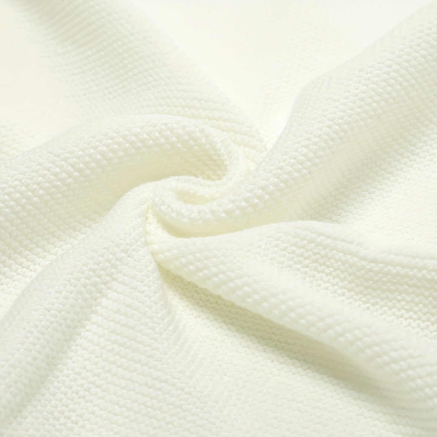 Ultra-Soft Acrylic Knitted Baby Swaddle Blanket - White with Ruffled Edges & Delicate Trim, Hypoallergenic Nursery & Travel Essential for Infants, Baby Blanket, Scalloped Edge Design, Soft Texture