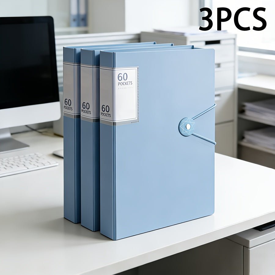 3 Packs ( Binder Units) Professional A4 Ring Binder - Heavy-Demand Compatible for, Office & Use | 180-Page Acid-Free Pages, Pages for Document Organization, Minimalist Binding for Binders & Loose- Systems