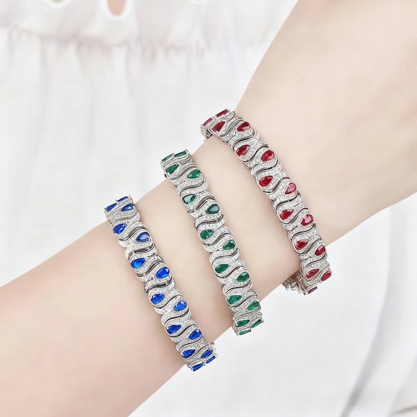 24.5g Moissanite Bracelet for Women Men, D Color VVS1, 925 Sterling Silver Unique Design Bracelet, Fashion Fine Jewelry for Proposal Engagement Wedding, Perfect Christmas Halloween Gifts for Women Men Wife Mom Friend, Wedding