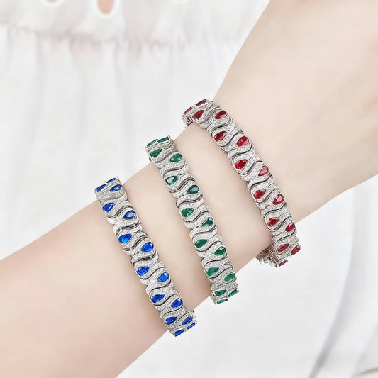 24.5g Moissanite Bracelet for Women Men, D Color VVS1, 925 Sterling Silver Unique Design Bracelet, Fashion Fine Jewelry for Proposal Engagement Wedding, Perfect Christmas Halloween Gifts for Women Men Wife Mom Friend, Wedding