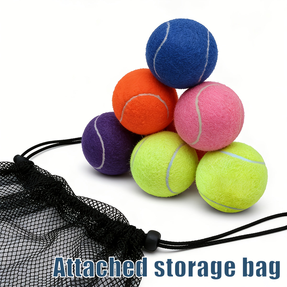 40pcs Set Of Training Tennis Balls, High Elasticity And Durable Rubber Tennis Balls for Training, Multi-purpose Style, Bright Colors, Dog Tennis Balls, Tennis Enthusiasts, Backyard Practice, Portable, Durable, with Storage Ba