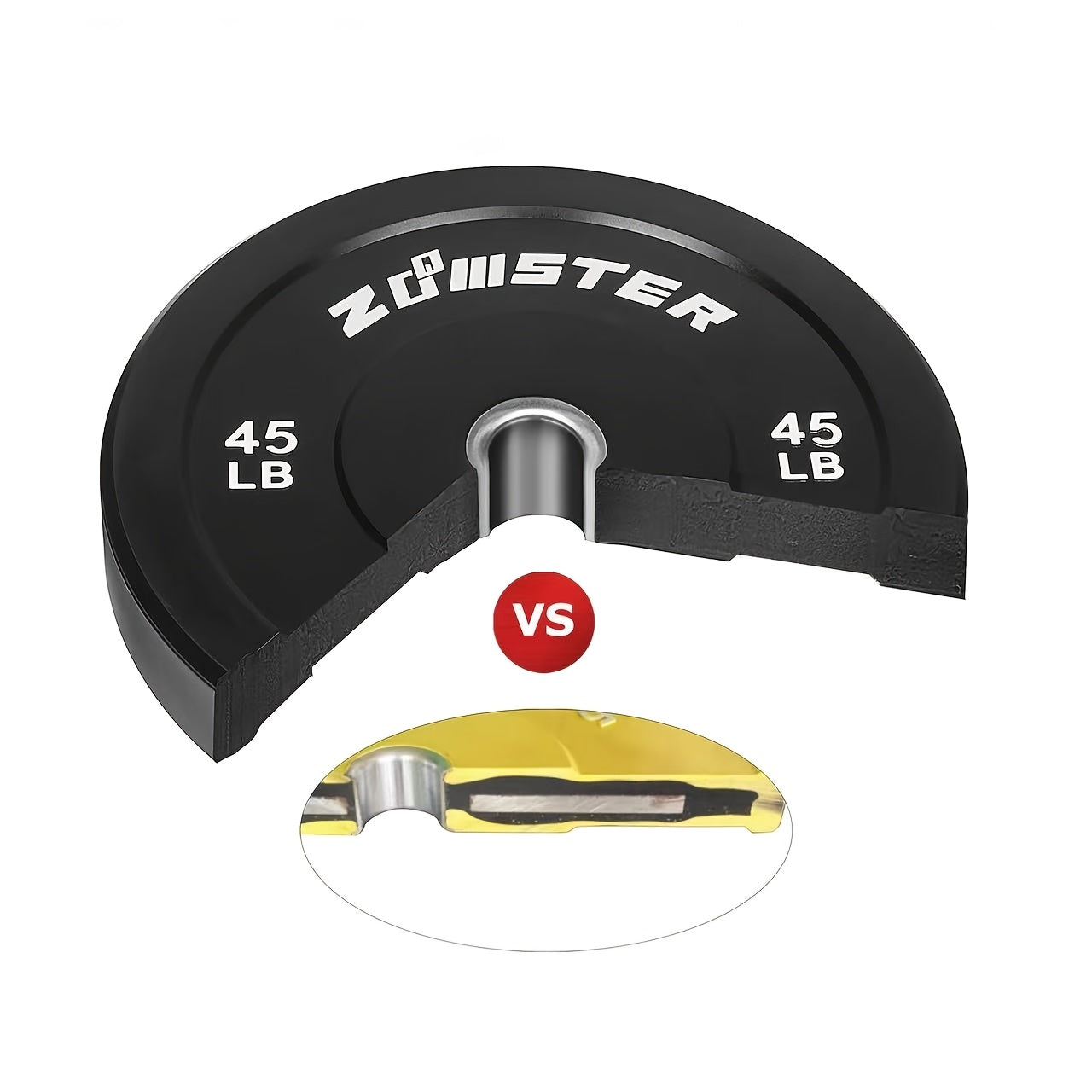 Olympic Weight Plates | Rubber Bumper Plates with Steel Insert for Strength Training and Weight Lifting, Multiple Options Available