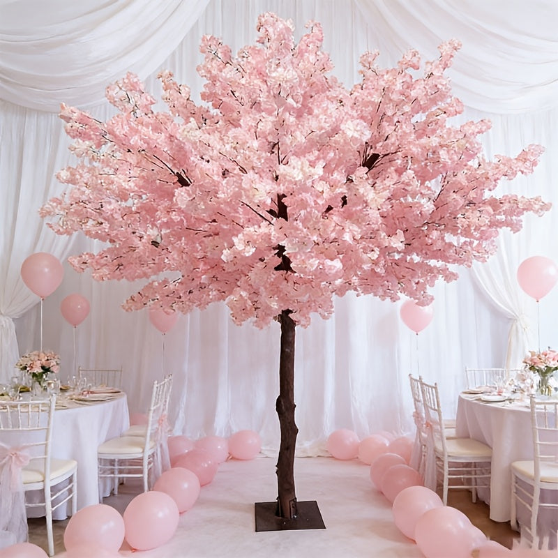 One Artificial Cherry Blossom Tree in Pink/White | Lifelike Flowers, Durable Plastic, Ideal for Outdoor Weddings, Home Decor, and Floral Arrangements for Christmas and Valentine'S Day