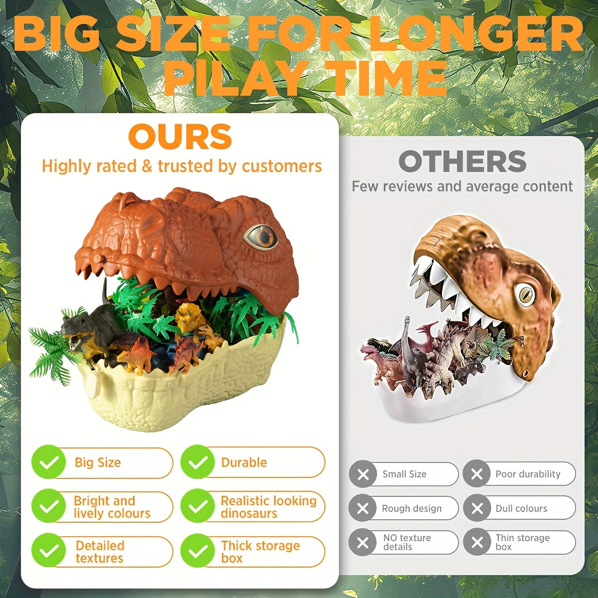 Dinosaur Toys For Kids, 49pcs Dinosaurs Figures with Airplane & Trees & Truck Playset To Create Dinosaur Worlds, Educational Dolls For Boys And Girls, Ideal Halloween & Christmas Gifts