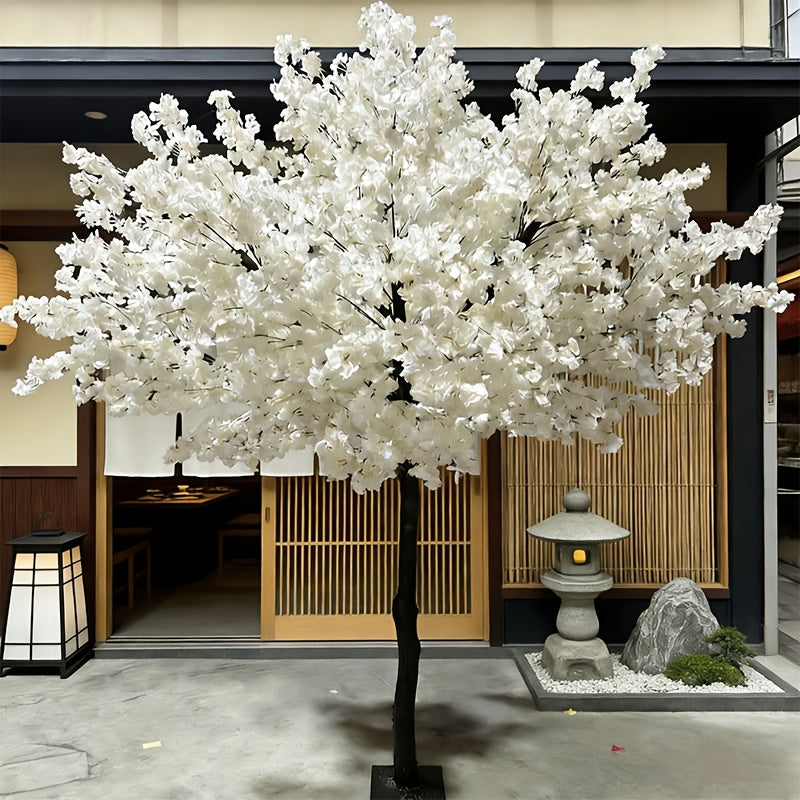 One Artificial Cherry Blossom Tree in Pink/White | Lifelike Flowers, Durable Plastic, Ideal for Outdoor Weddings, Home Decor, and Floral Arrangements for Christmas and Valentine'S Day