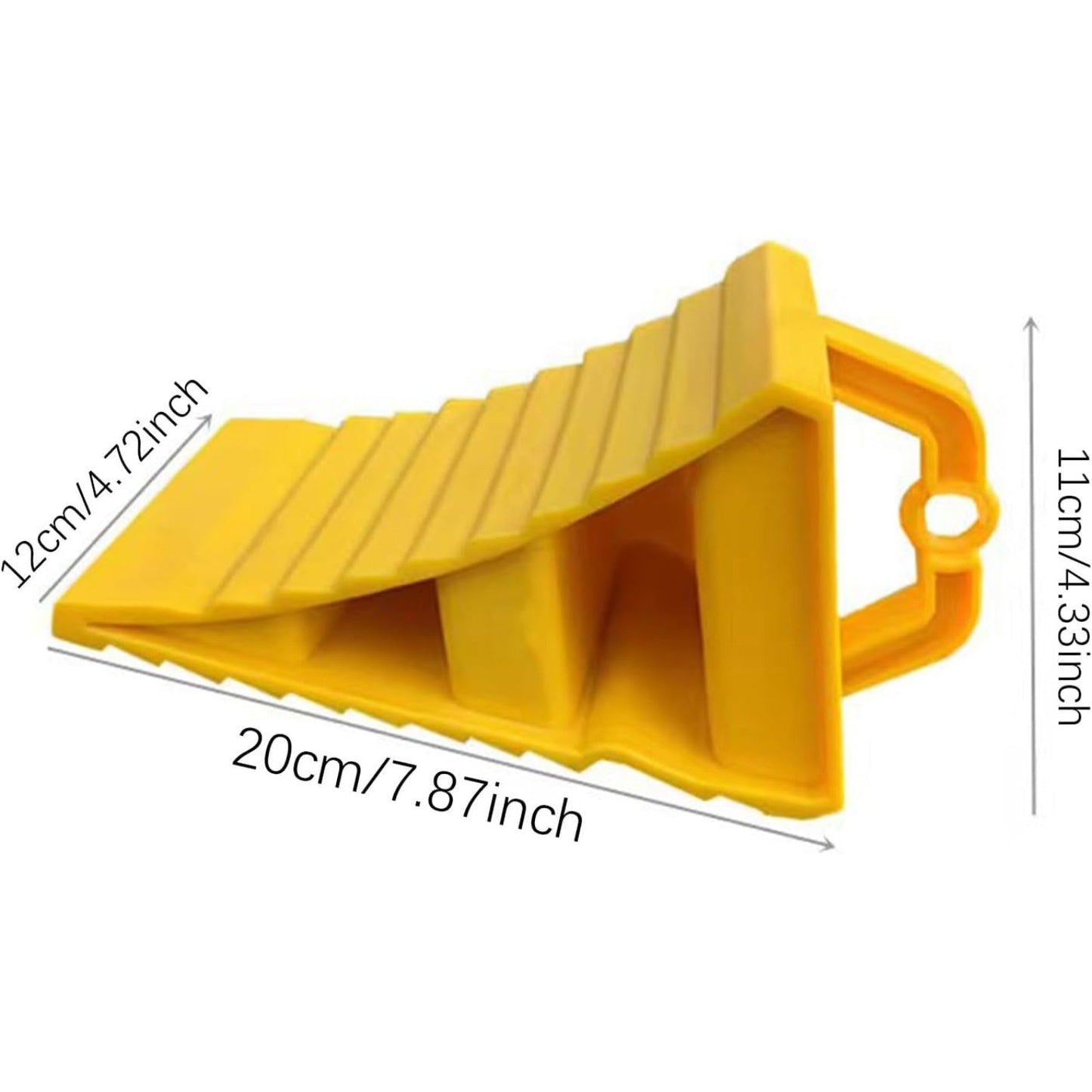 2pcs Wheel Stopper for Car | Multipurpose Anti-Slip Wheel Chocks | Anti-Slip Wheel Stopper | Portable Yellow Tire Chocks | Wear-Resistant Tire Stopper for Trucks,, Trailers, Car Wheel Stoppers For Garage, Trailer Equipment, S