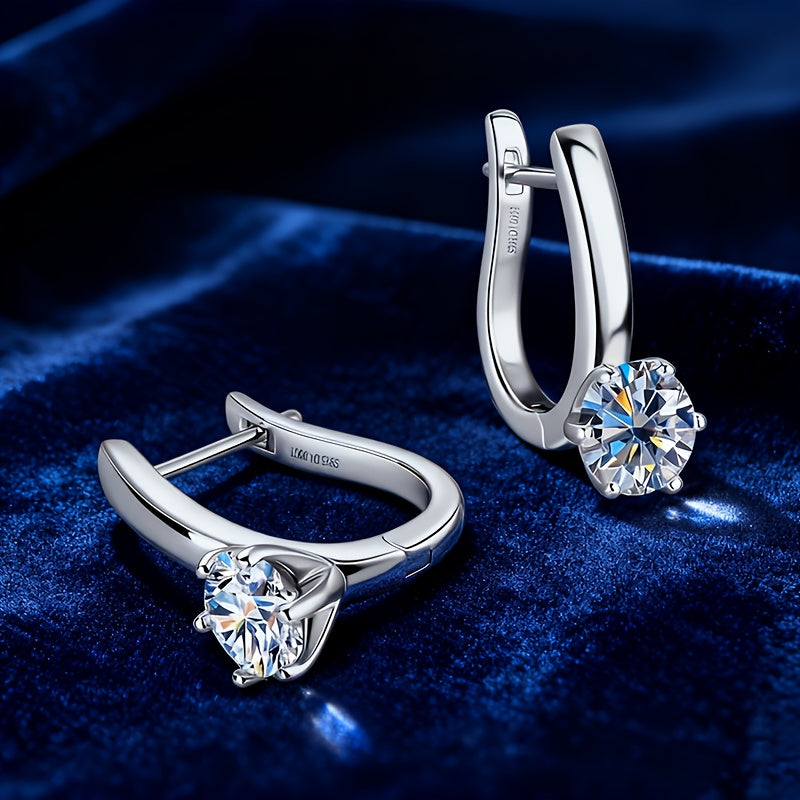 925 Silvery Moissanite Earrings, Men's Moissanite Jewelry, Men's Stud Earrings, 925 Silvery Earrings, Men's Hoop Earrings, Dangle Earrings Suitable for Any Occasion, Perfect As A Christmas #Halloween #BlackFriday #NewYear Gif