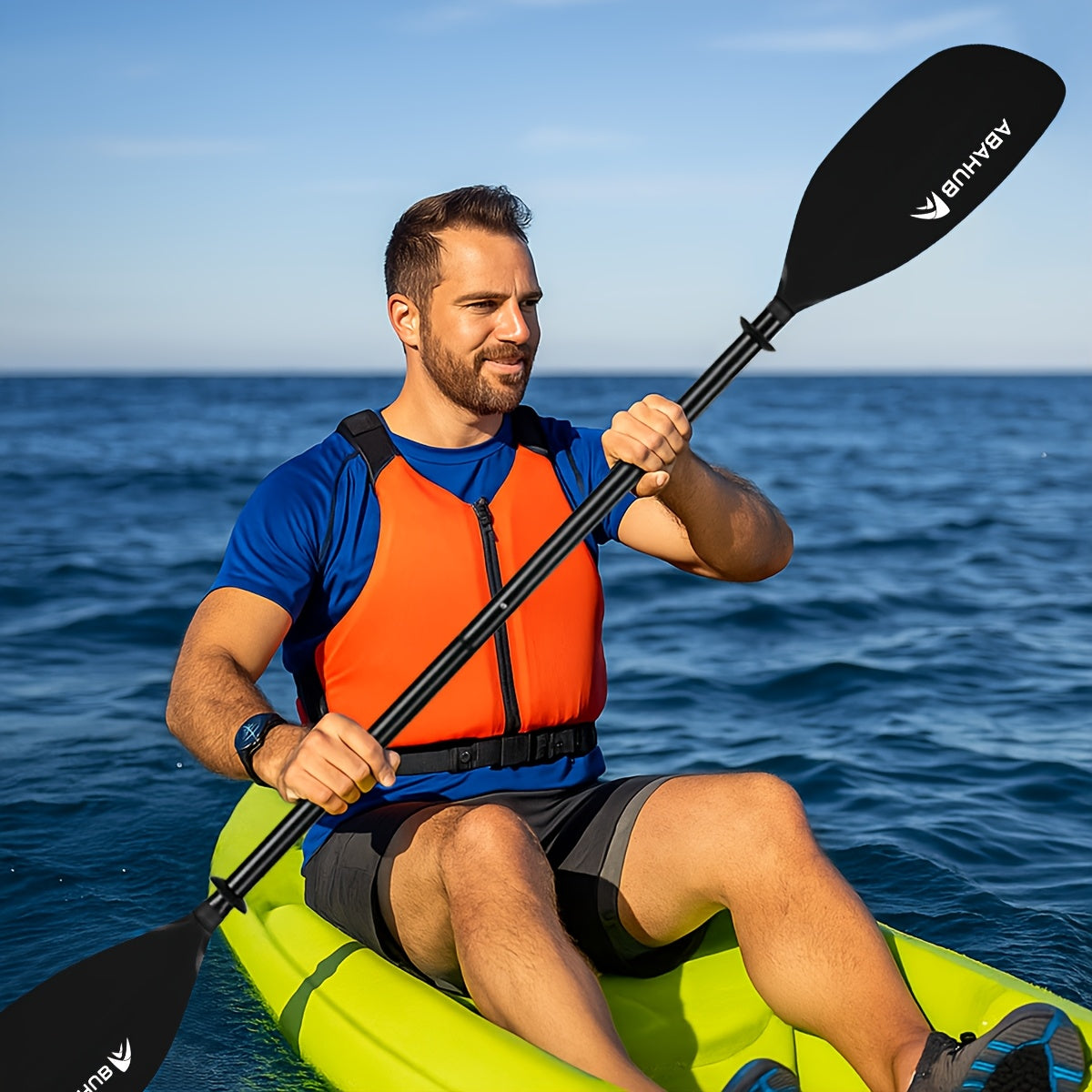ABAHUB Low-Profile Two-Section Double Paddle Board - SKP2503, Aluminum Alloy, Mixed Colors, Ideal for Christmas, Valentine'S Day, Thanksgiving, Mother'S Day Gifts, Kayaking Accessory|Low Profile Design|Durable Kayak