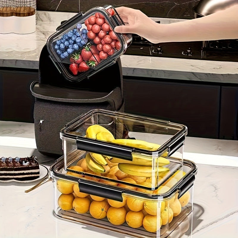16/24pcs (16oz/27oz/34oz) Large-capacity Refrigerator Storage Containers, Made of High-transparency Food-grade PET Material, Suitable for Refrigerator and Organization.