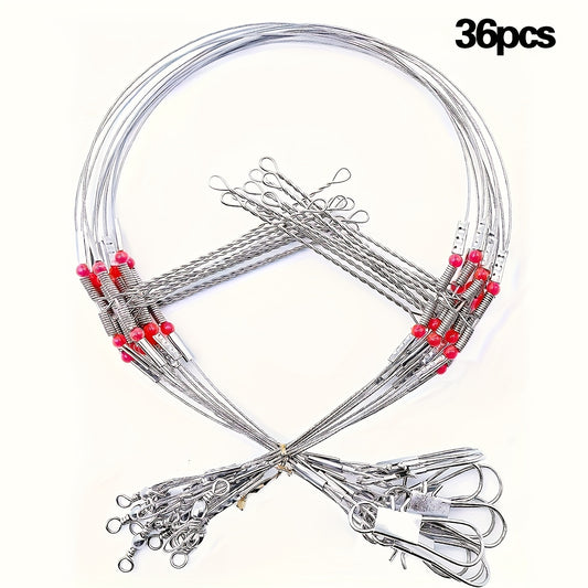 Double Arms Hi-Low Rig Stainless Steel Fishing Leaders - Enhanced Fish Wire Strength with Swivels for Saltwater Angling, Durable Companion for Fishermen, Ideal Gift for Angling Enthusiasts
