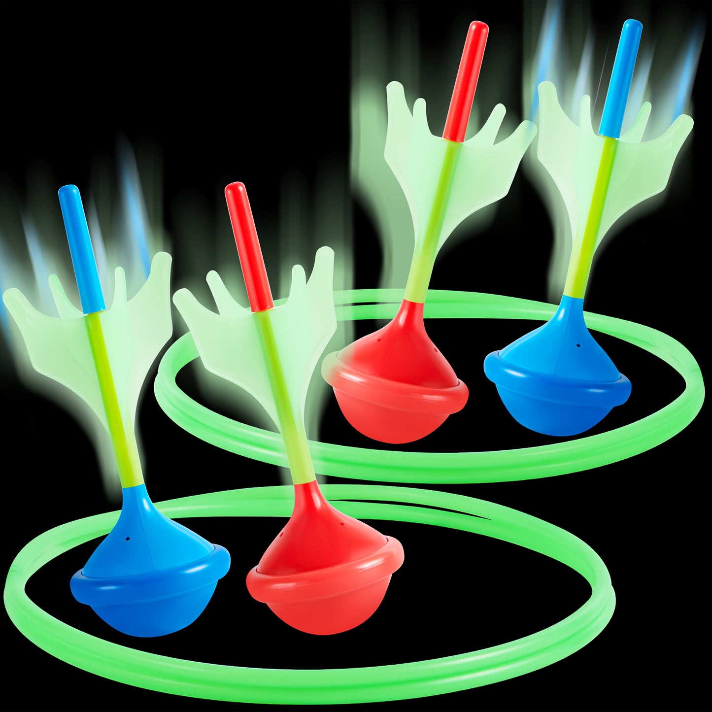 6pcs Lawn Darts Game Set for Kids And Adults - Glow In The Dark Outdoor And Indoor Lawn Games for Adults And Family, Soft Tip Darts Set for Kids Camping, Outside Yard, Christmas Birthday Gifts for Boys And Girls