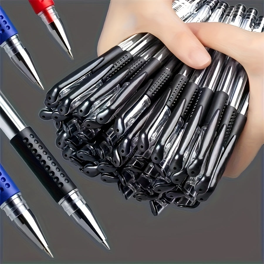 Set of 60 Transparent Ballpoint Pens with a Large Capacity, Designed for Smooth Writing. Ideal for Schools, Offices, Business Use, And Exams! Excellent Gifts for Back-To-School And Holiday Occasions (Available in Black, Red,