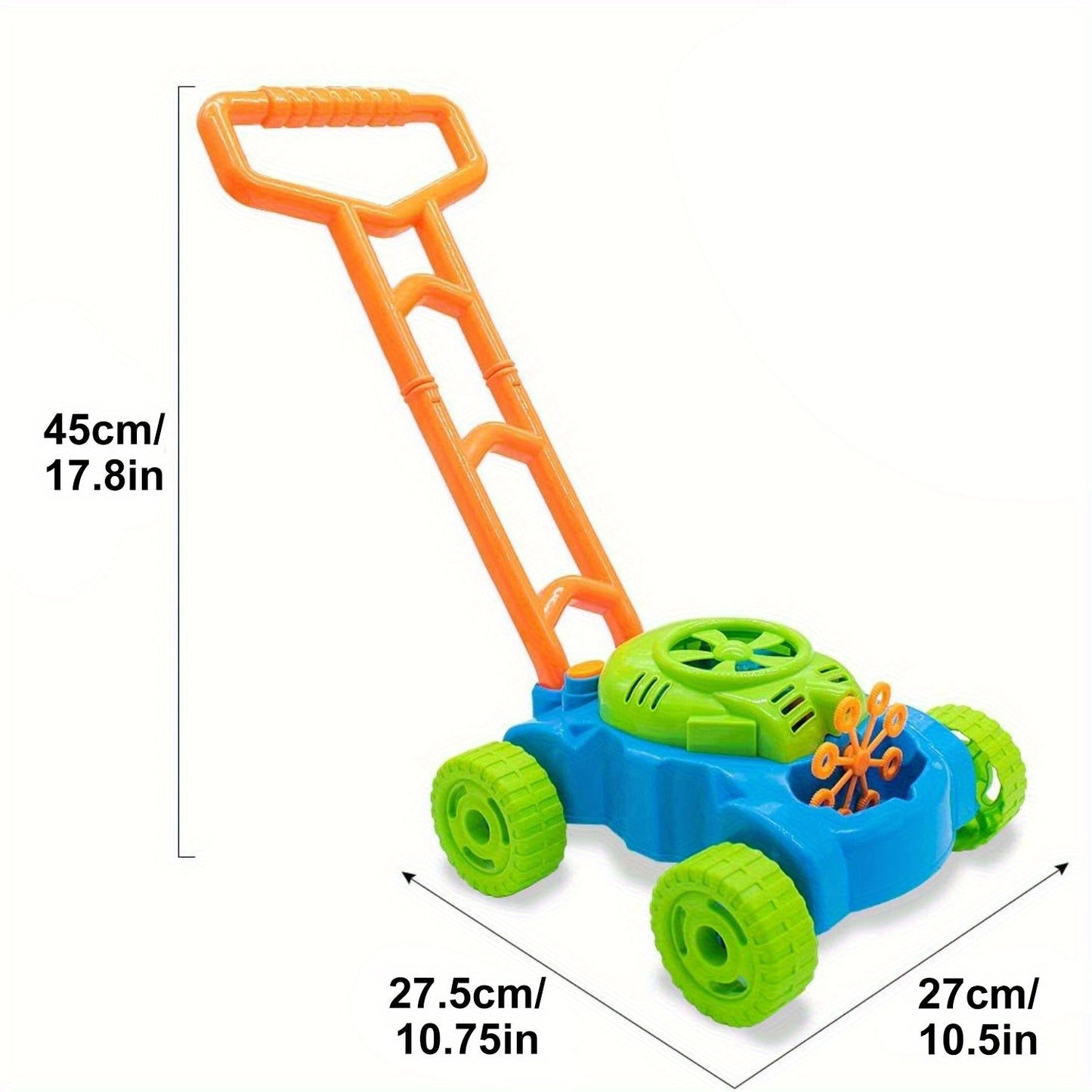 1 set Bubble Lawn Mower for Toddlers, Kids Bubble Blower Maker Machine, Summer Outdoor Push Yard Garden Toys, Easter Basket Stuffer Birthday Gifts Toys for Preschool Boys Age 3+Year Old