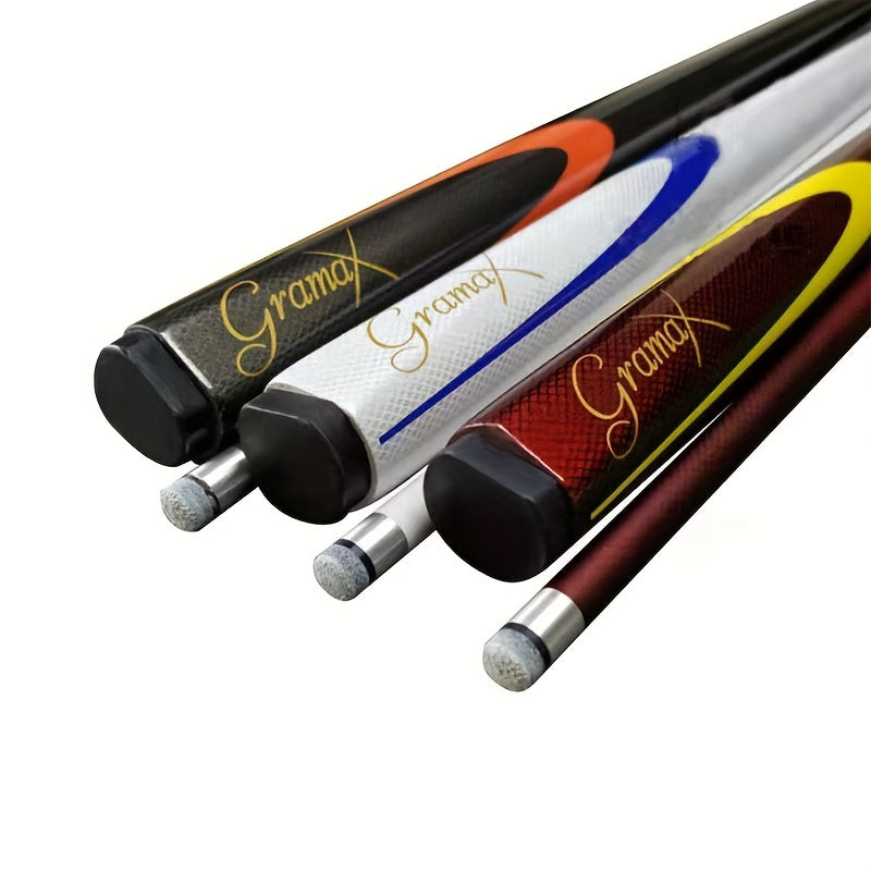 Premium Carbon Fiber Pool Cue - 1/2 Split, Stainless Steel Joint, Versatile for Snooker & Billiards, Black