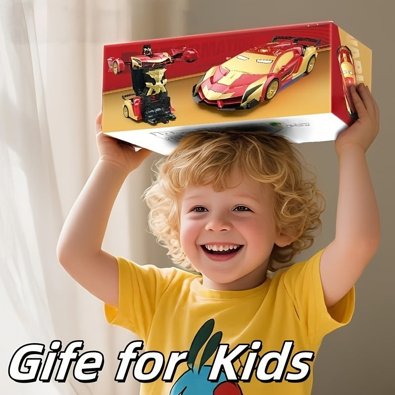 ' Transforming RC Car & Robot - 2.4GHz Remote Control, 360° Drift Racing Car Converts to Robot, One-Click Transformation, - () - Birthday/Christmas/Halloween Gift for Kids