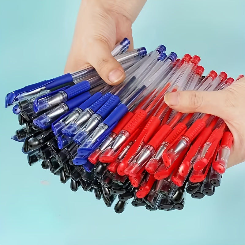 100pcs Neutral Pen Gel Pens Set Black Blue Red Gel Pen Bullet Tip 0.5mm - Including 40pcs Black + 30pcs Blue + 30pcs Red - Suitable for Office And Home Writing