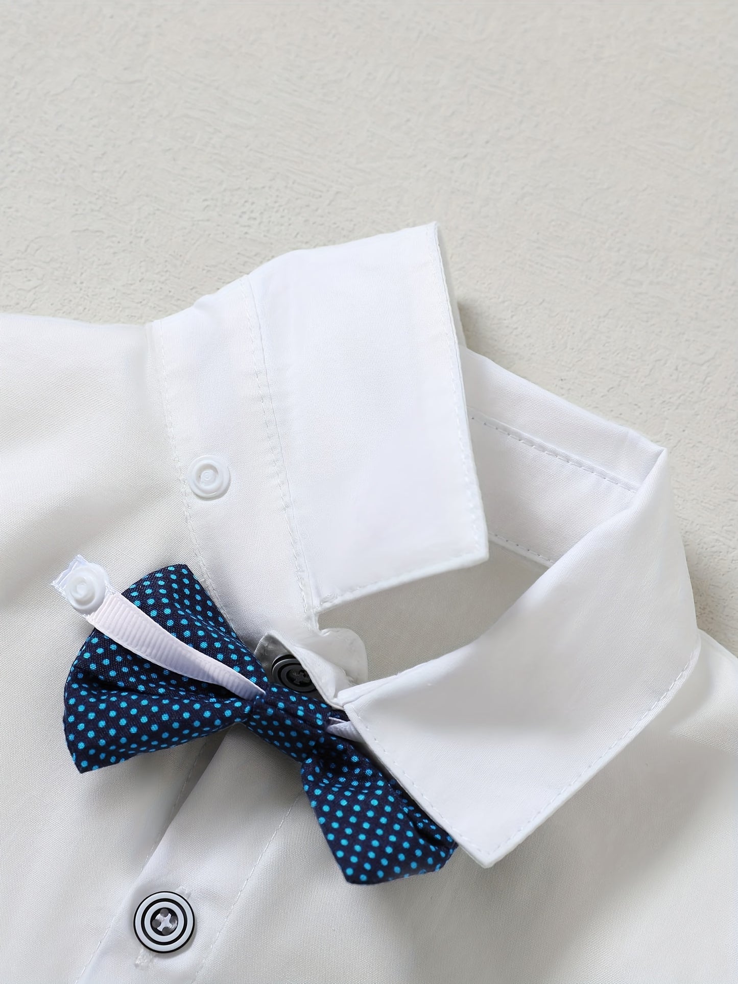 4pcs Boy Clothes Suit Gentleman Wedding Outfits Formal Dress Shirt/Bowtie/Vest/Suspender Pants 1-5T, Special Occasion Outfit, Toddler Wedding Attire, Elegant Toddler Outfit, Classic Baby Suit, Comfortable Toddler Clothes, Dur