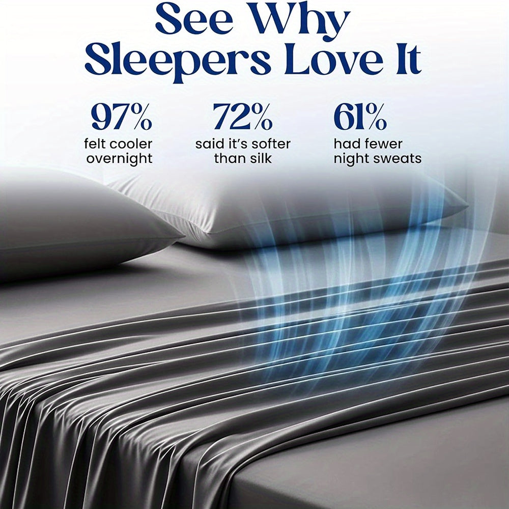 Extra Deep Pocket King Sheets - 4pcs Breathable & Cooling Bed Sheet Set, Hotel Luxury, Soft Wrinkle-Free for Extra Deep Mattresses