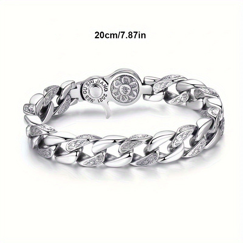 925[Sterling Silver Bracelet] Sterling Silver Men&Apos;S Fashion Bracelet - Perfect for Daily Accessories, Gifts for Family And Friends, for Women