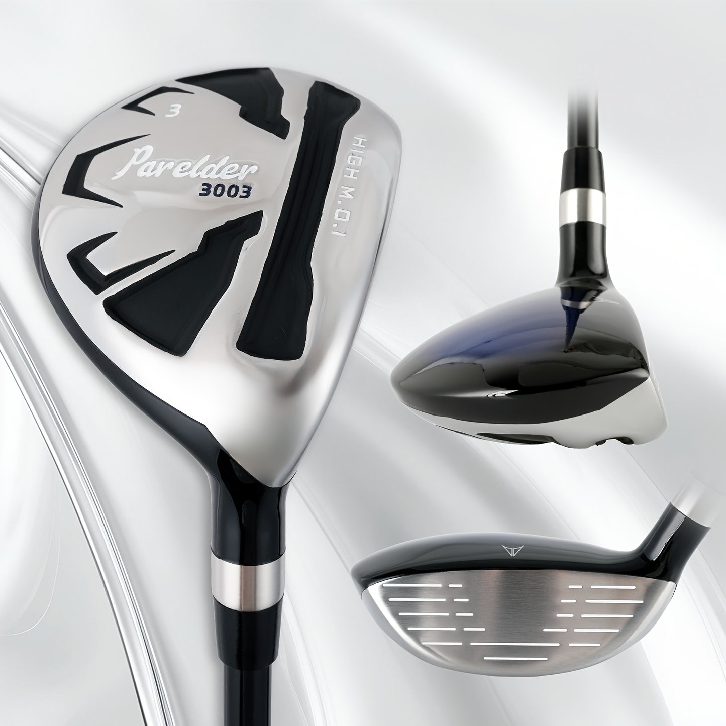 1 Parelder Men's Right Hand Golf Hybrid | Lofts 17°/20°/23°/26° | S/R Flex with Premium Rubber Grips and Carbon Fiber Shaft |, Aerodynamic Design for Max Distance & Forgiveness