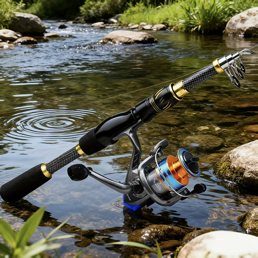 Ultralight Carbon Fiber Saltwater Fishing Rod & Spinning Reel Combo - Long Cast Offshore Trolling Kit with Pre-Spooled Line, Waterproof & Quick-Change Drag System, Lightweight Durable Design for Marlin, Tuna, Mackerel, Shark