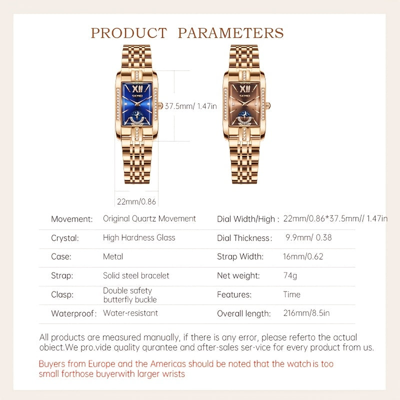 Women's Light Luxury Watches with Blue Star Dial and Heart Clasp Bracelet, Modular Fashion Accessories, Watches for Gifts