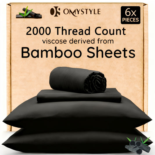 4pcs/6pcs Bamboo Cooling Bedding Set - Breathable And y - Fit for Hot Sleepers And Sweats, Pillowcases, Flat Sheet And Fitted Sheet - A Perfect Gift for Family