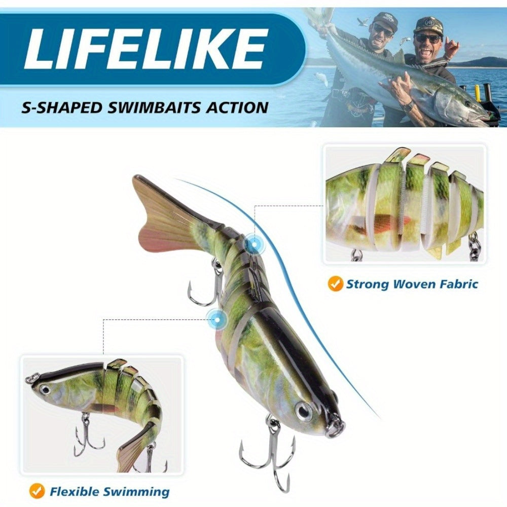 6pcs Realistic Simulated Fishing Bait, Real Swimming Bait, Multi Joint Swimming Bait, Suitable For Both Freshwater And Saltwater, Top Water Fishing Lures, Fishing Lures Kit, Perfect Gift For Anglers