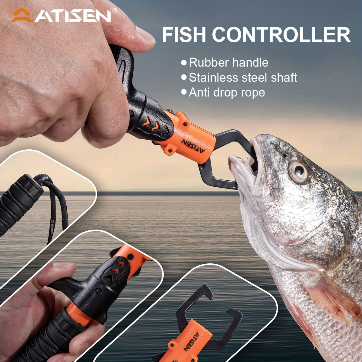 The ATISEN Professional Multifunctional Fishing Tool Set Includes Serrated Knives, an Electronic Scale, a Fish Control Device, a Hook Remover, a Sharpening Tool, And Other Additions. It'S a Must-Have for Fishing Enthusiasts,