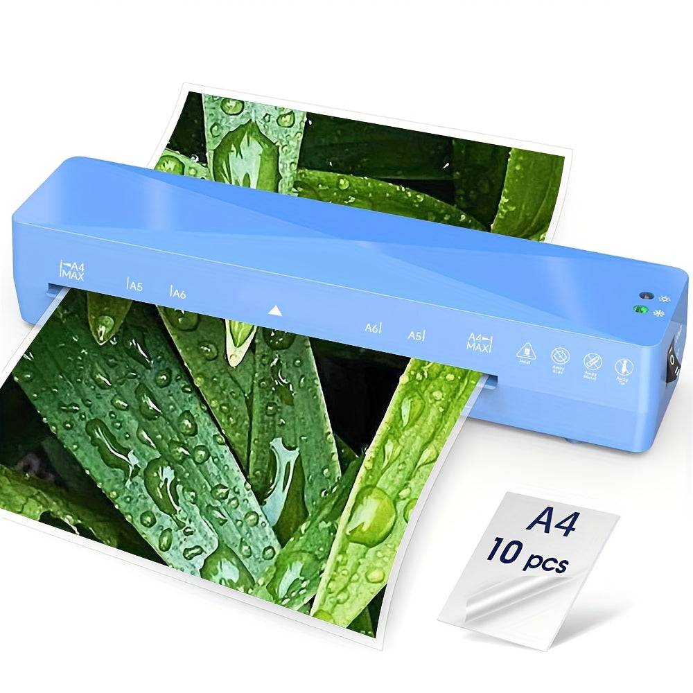 Crenova A4 Portable Laminator with Hot & Cold Modes, Compact Laminating Machine for Home & Office, A4 Document Laminator with Plug, Laminator for Papers, Photos, Posters, Signs, Certificates, Theses, Diplomas, Passport Photos