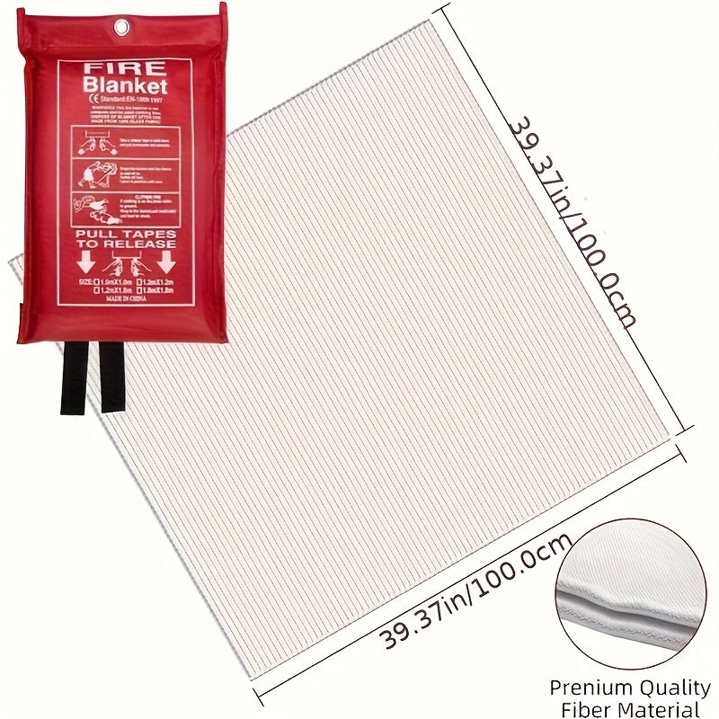 Fiberglass Emergency Fire Blankets Protection For Home, Kitchen, Camping, Heat Resistant, Flame Retardant